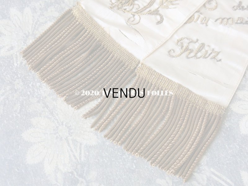 画像5: 1899年 アンティーク コミュニオンの腕章 メタル刺繍入り