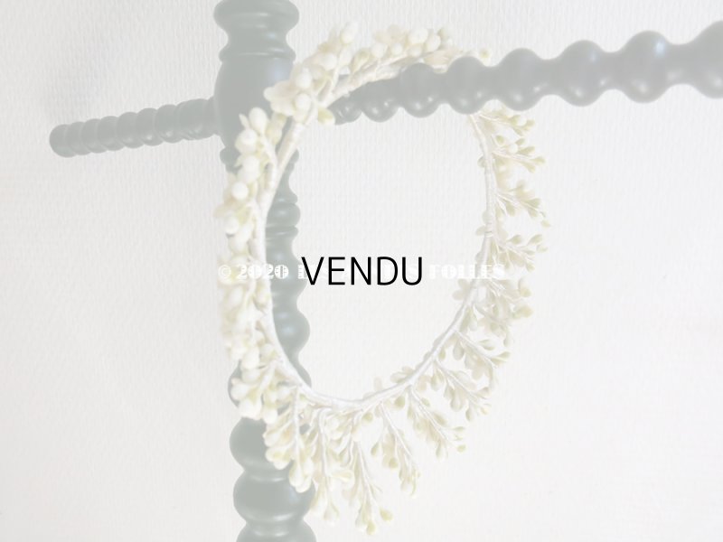 画像7: アンティーク ワックスフラワーのティアラ ウェディング 結婚式 ヘッドリース オレンジブロッサム