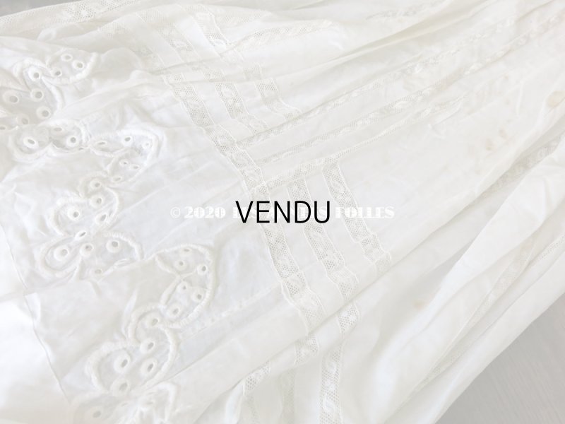 画像20: 1900年代 アンティーク ピンクのリボンが結ばれた少女のアンサンブル コルサージュ & スカート 