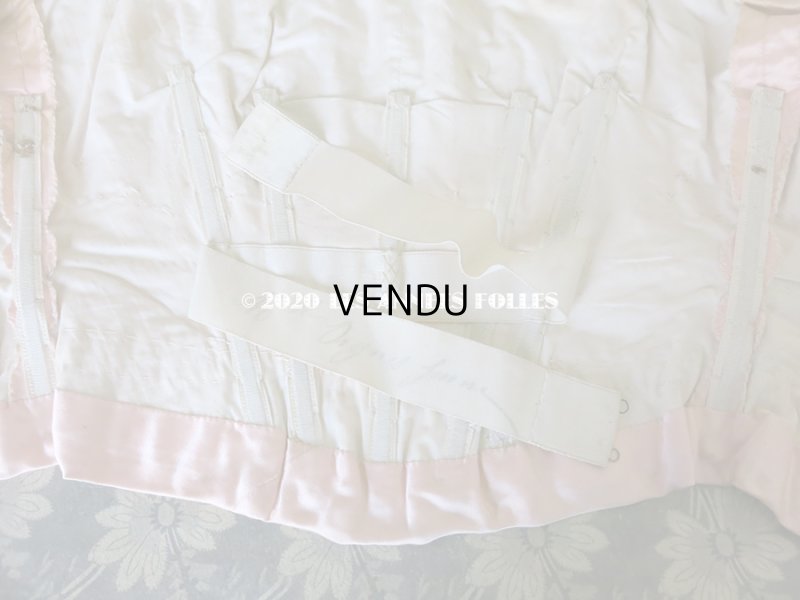 画像17: 1900年代 アンティーク ピンクのリボンが結ばれた少女のアンサンブル コルサージュ & スカート 