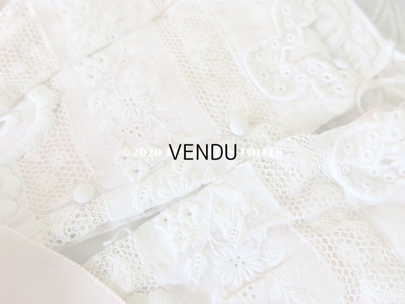 画像14: 1900年代 アンティーク ピンクのリボンが結ばれた少女のアンサンブル コルサージュ & スカート 