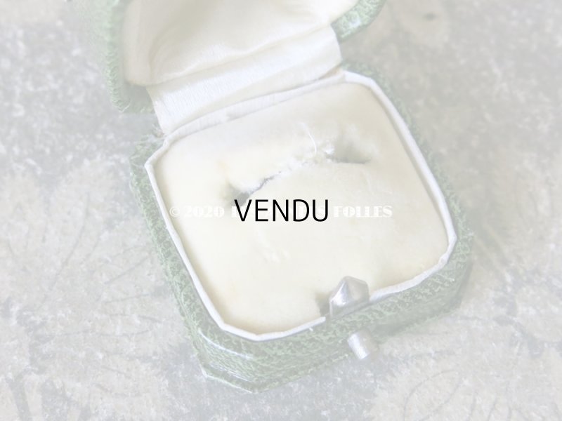 画像7: アンティーク ジュエリーボックス 金彩入り グリーン リングボックス