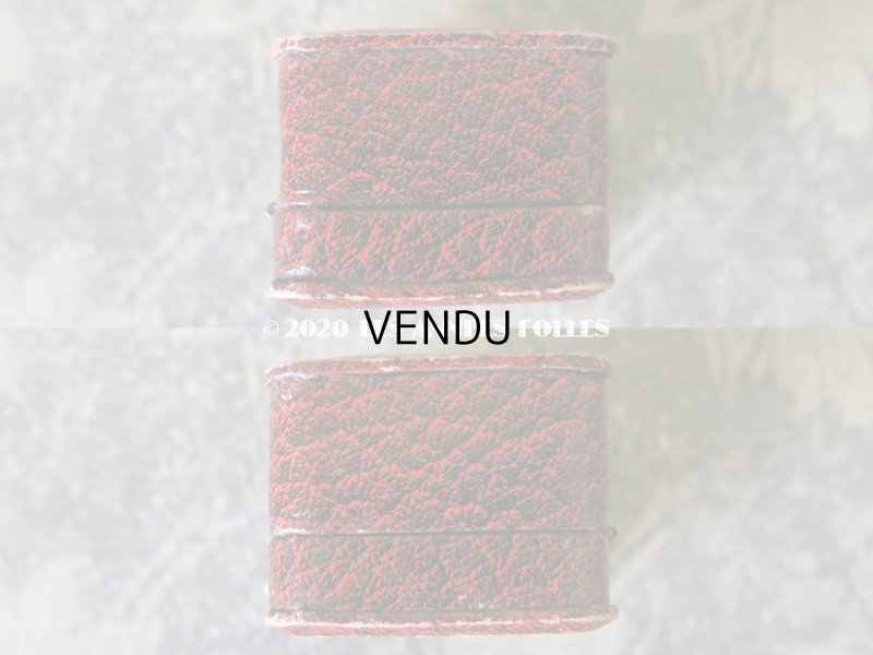 画像4: アンティーク ジュエリーボックス ピアス用 金彩入り レッド