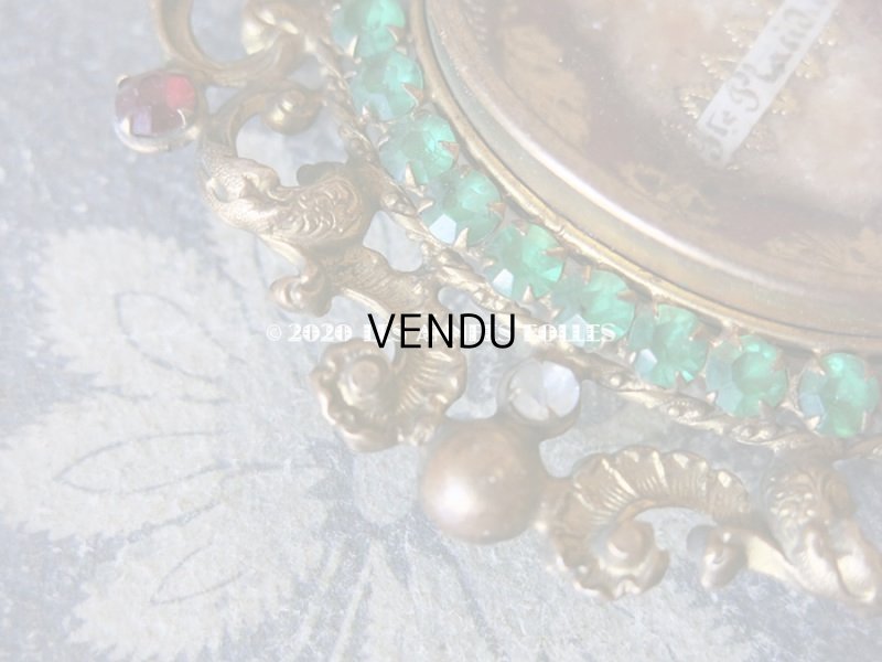 画像5: 19世紀 アンティーク ルリケール 聖遺物のペンダント クロス＆ラインストーン 聖人の遺品