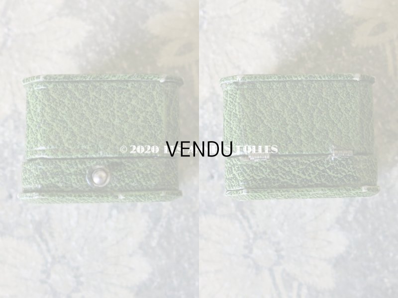 画像4: アンティーク ジュエリーボックス 金彩入り グリーン リングボックス
