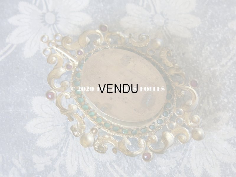 画像7: 19世紀 アンティーク ルリケール 聖遺物のペンダント クロス＆ラインストーン 聖人の遺品