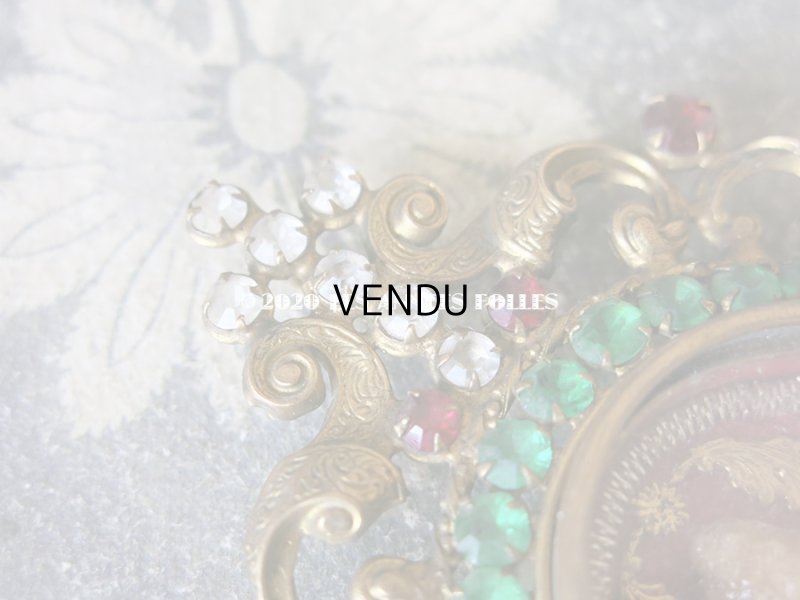 画像6: 19世紀 アンティーク ルリケール 聖遺物のペンダント クロス＆ラインストーン 聖人の遺品