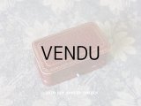 アンティーク ジュエリーボックス ピアス用 金彩入り レッド