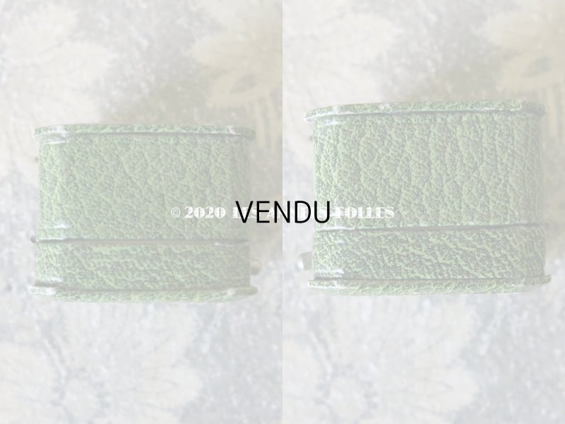 画像5: アンティーク ジュエリーボックス 金彩入り グリーン リングボックス