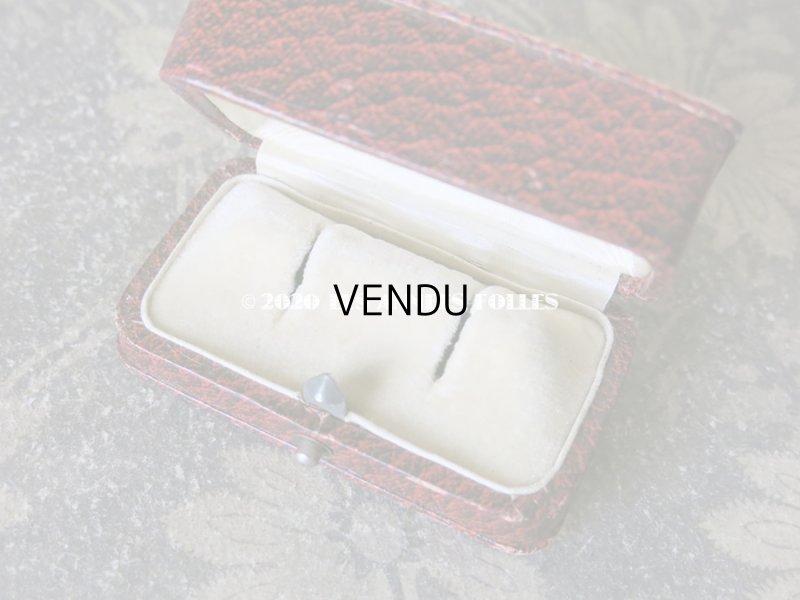 画像6: アンティーク ジュエリーボックス ピアス用 金彩入り レッド