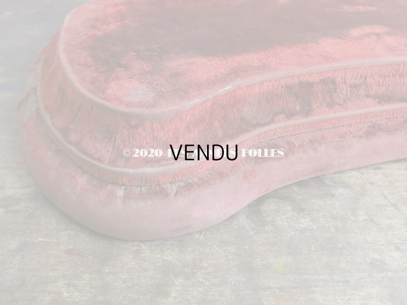 画像8: アンティーク ベルベットの大きな台座 赤　