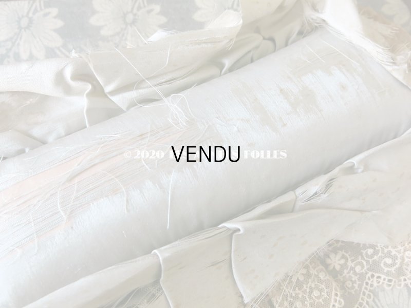 画像7: 1900年代 アンティーク 花の刺繍入り リボン＆レースで縁取られた 大きなピンクッション