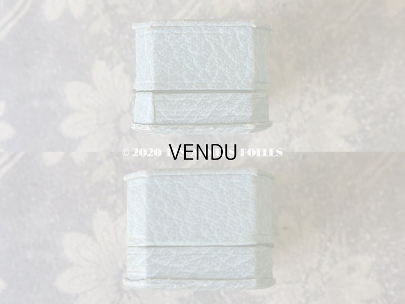 画像4: アンティーク ジュエリーボックス ピアス用 金彩入り グレイッシュブルー