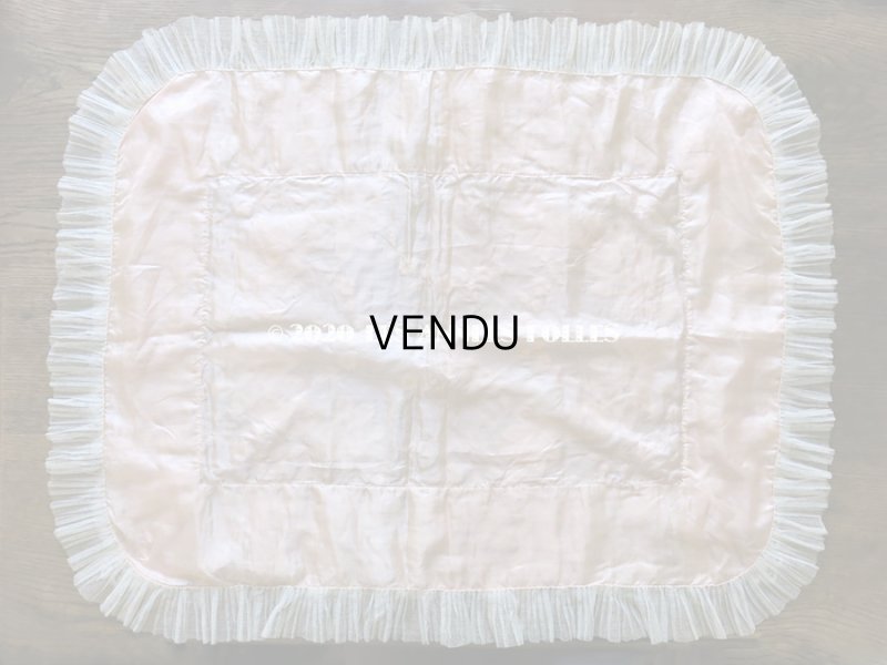 画像3: アンティーク ロココモチーフ付き ボビンレース&ホワイトワーク レース&シルクのベッドカバー