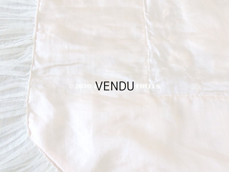 画像18: アンティーク ロココモチーフ付き ボビンレース&ホワイトワーク レース&シルクのベッドカバー