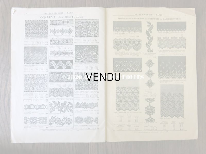画像10: アンティーク ボンマルシェのカタログ 刺繍 - AU BON MARCHE -
