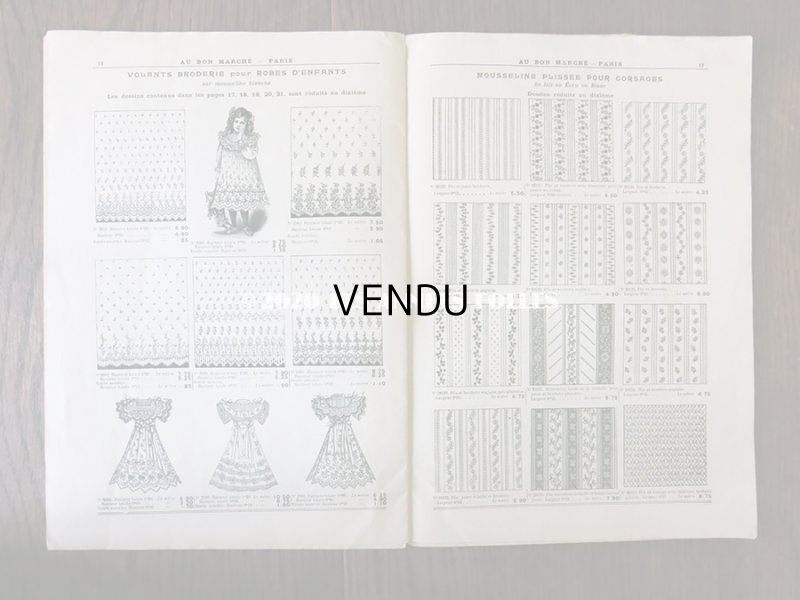 画像8: アンティーク ボンマルシェのカタログ 刺繍 - AU BON MARCHE -