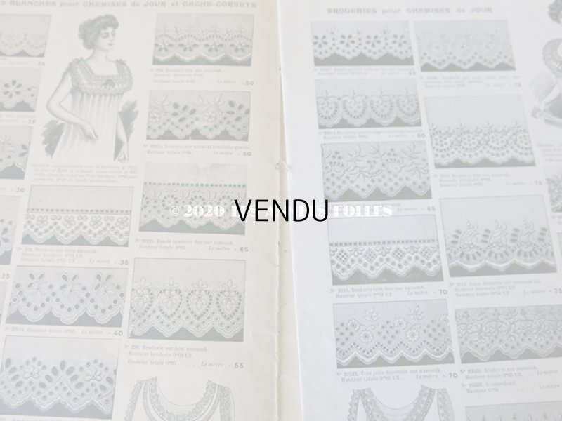 画像4: アンティーク ボンマルシェのカタログ 刺繍 - AU BON MARCHE -