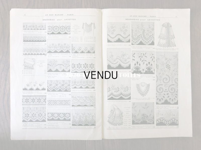 画像7: アンティーク ボンマルシェのカタログ 刺繍 - AU BON MARCHE -