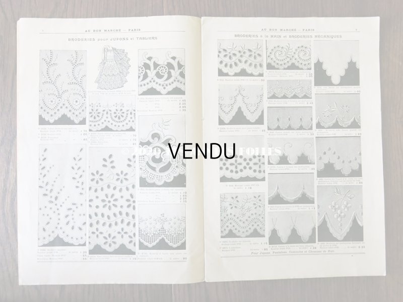 画像5: アンティーク ボンマルシェのカタログ 刺繍 - AU BON MARCHE -