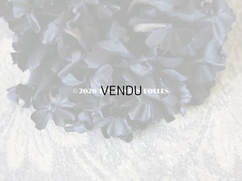 画像9: 未使用 1900年代 アンティーク 黒花のリース＆布花 5点のセット