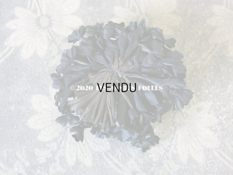 画像10: 未使用 1900年代 アンティーク 黒花のリース＆布花 5点のセット