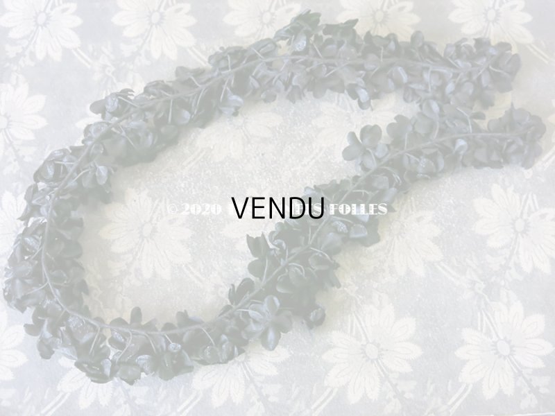 画像6: 未使用 1900年代 アンティーク 黒花のリース＆布花 5点のセット