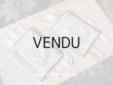19世紀末 アンティーク M & H イニシャル刺繍のモチーフ 2点セット 