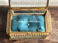 画像7: アンティーク ジュエリーボックス　スモーキーブルーのシルク製クッション