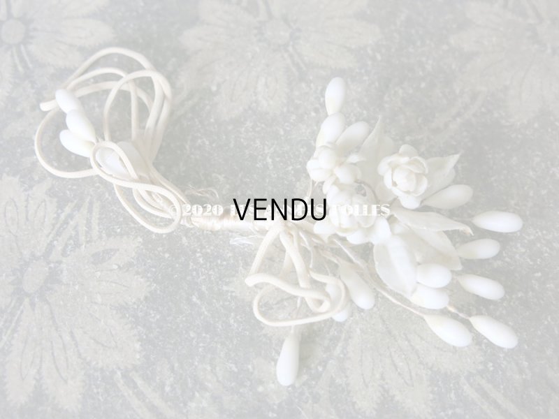 画像8: アンティーク 白薔薇のワックスフラワーのティアラ & ブートニア ウェディング 結婚式 ヘッドリース 