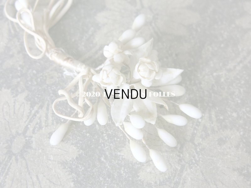 画像9: アンティーク 白薔薇のワックスフラワーのティアラ & ブートニア ウェディング 結婚式 ヘッドリース 