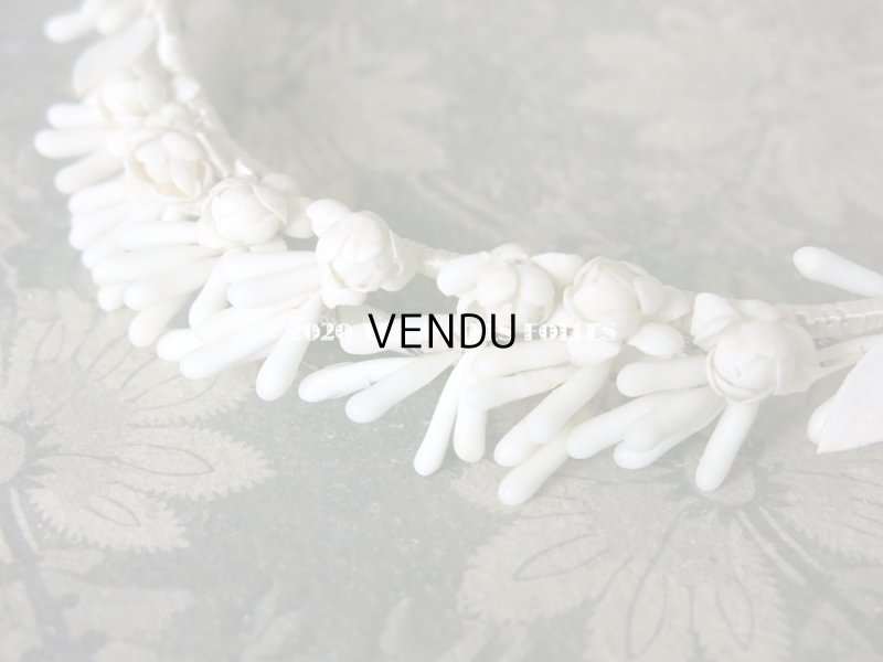 画像3: アンティーク 白薔薇のワックスフラワーのティアラ & ブートニア ウェディング 結婚式 ヘッドリース 