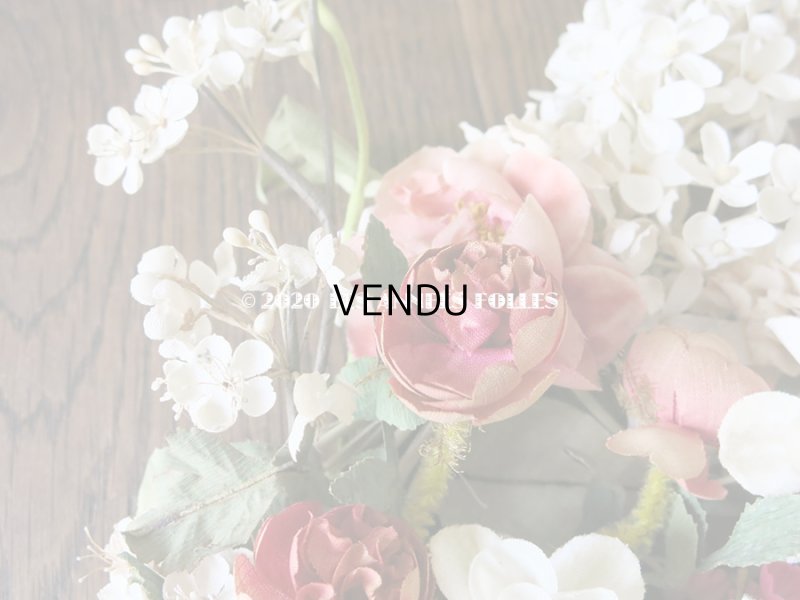 画像9: 19世紀 アンティーク ナポレオン3世時代 薔薇＆ライラックの大きなブーケ ウエディング