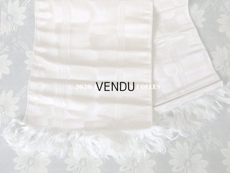 画像2: アンティーク ドレスに結ばれていた大きなシルクリボン 淡いピンクベージュ 3.8m 　19.8cm幅