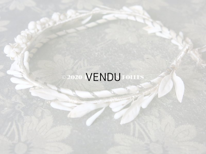 画像6: アンティーク 白薔薇のワックスフラワーのティアラ & ブートニア ウェディング 結婚式 ヘッドリース 