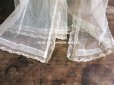 画像4: アンティーク ドールベット用 チュールレースのカーテン パウダーブルーのリボン