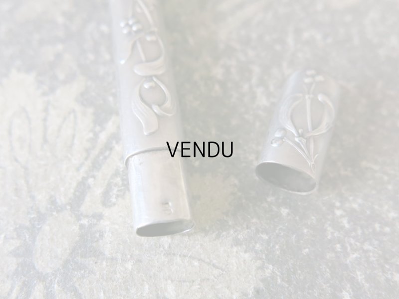 画像5: 19世紀末 アンティーク シルバー製 CHARLES MURAT ヤドリギの裁縫道具セット 