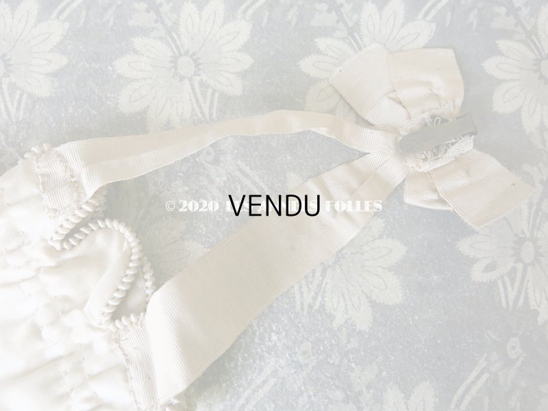 画像10: 1900年代 アンティーク シルク製 初聖体のオモニエール ピンクベージュ