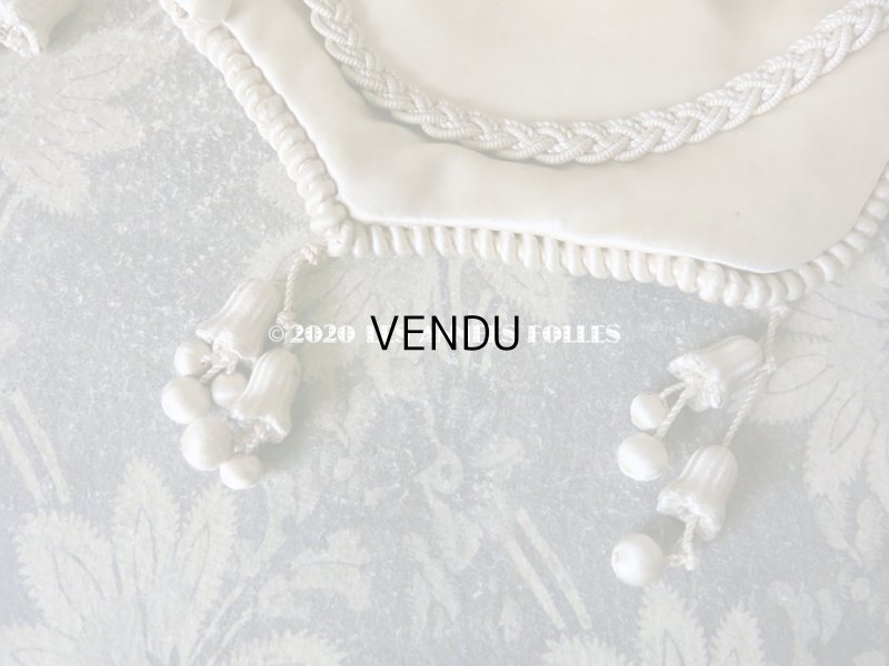 画像9: 1900年代 アンティーク シルク製 初聖体のオモニエール ピンクベージュ