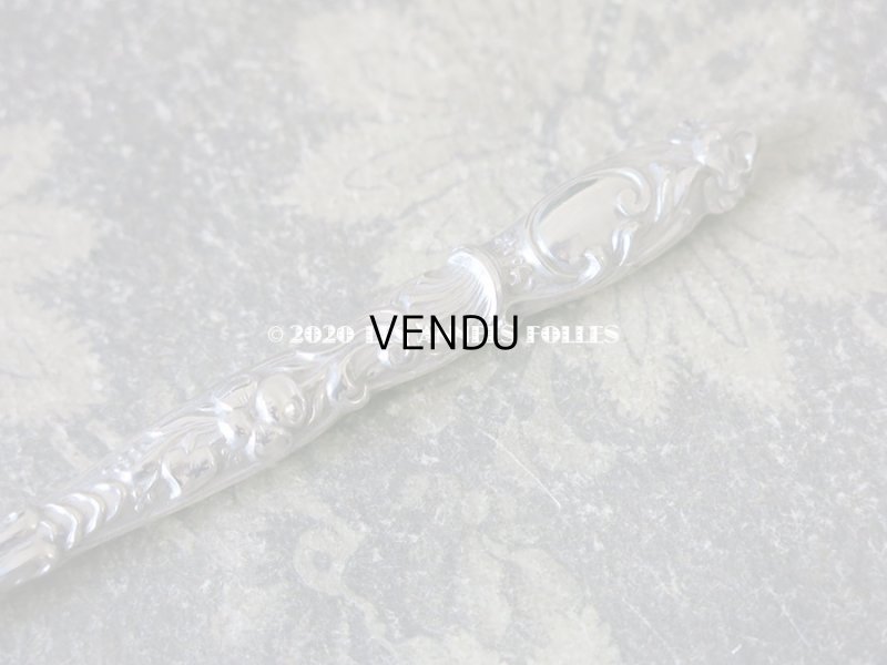 画像7: 19世紀 アンティーク ペン軸 シルバー製 ロカイユ装飾