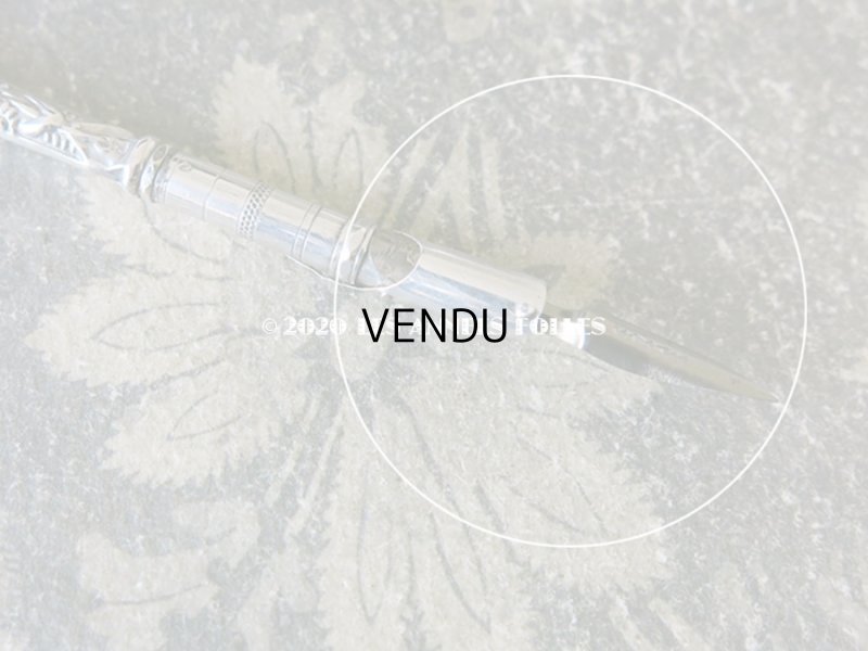 画像10: 19世紀 アンティーク ペン軸 シルバー製 ロカイユ装飾