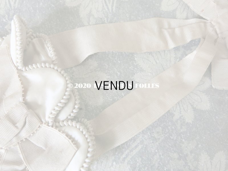 画像4: 1900年代 アンティーク シルク製 初聖体のオモニエール ピンクベージュ