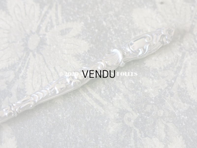 画像4: 19世紀 アンティーク ペン軸 シルバー製 ロカイユ装飾