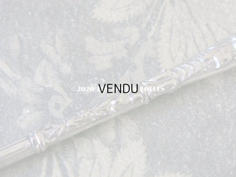 画像5: 19世紀 アンティーク ペン軸 シルバー製 ロカイユ装飾