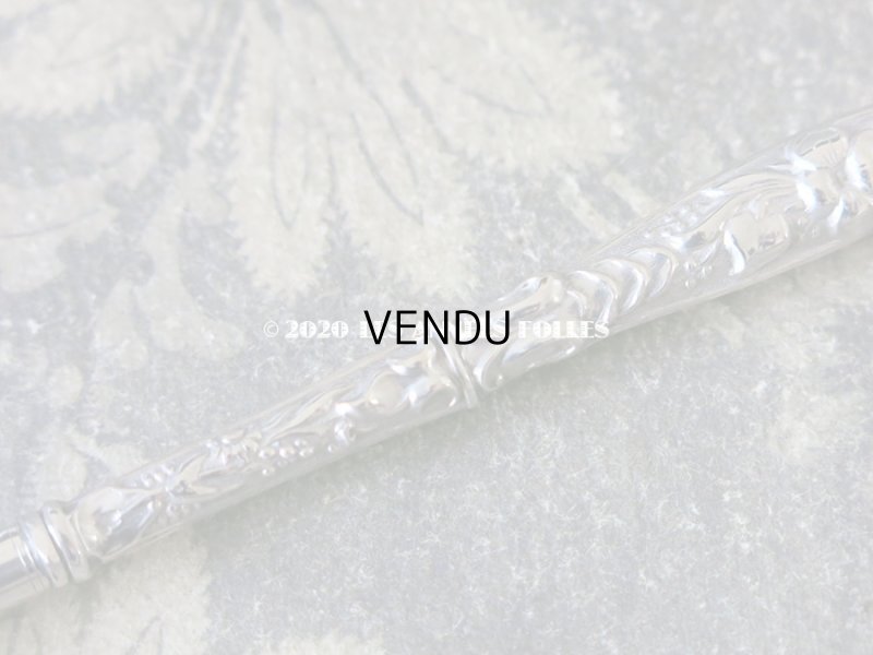 画像8: 19世紀 アンティーク ペン軸 シルバー製 ロカイユ装飾