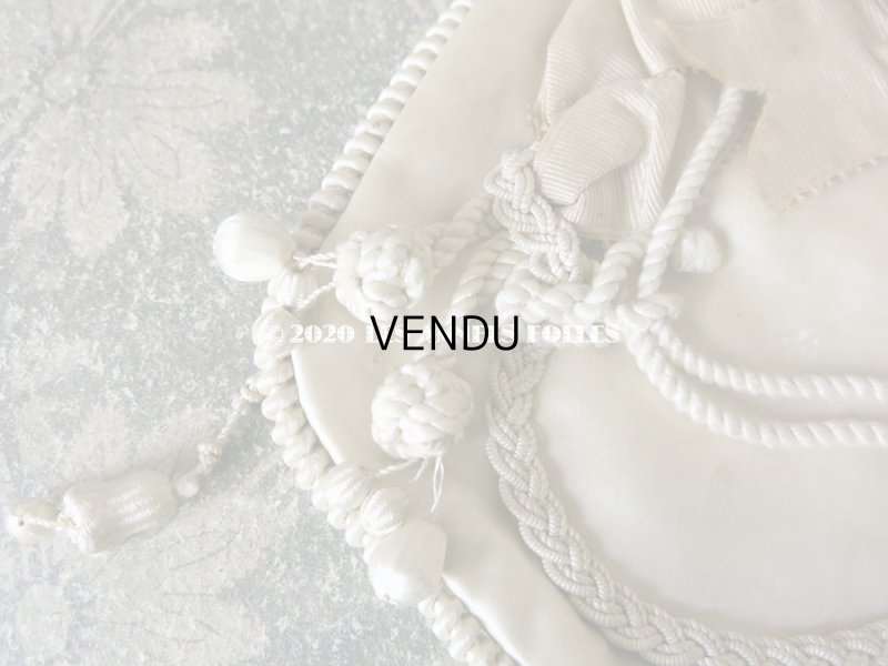 画像7: 1900年代 アンティーク シルク製 初聖体のオモニエール ピンクベージュ