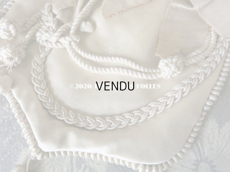 画像8: 1900年代 アンティーク シルク製 初聖体のオモニエール ピンクベージュ