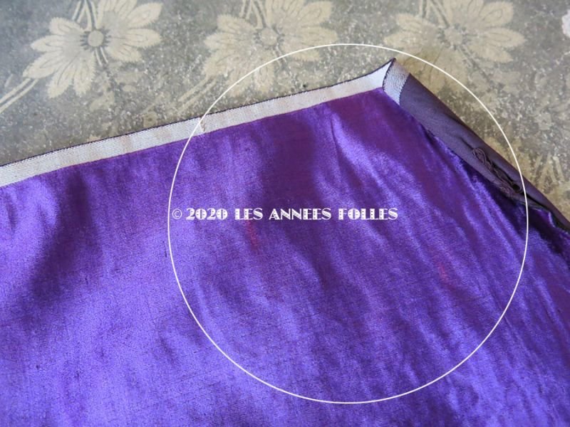 画像3: 19世紀末 アンティーク ファブリック シルク製 ベルベット 紫　