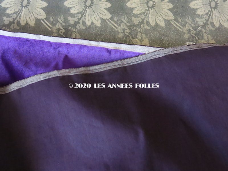画像5: 19世紀末 アンティーク ファブリック シルク製 ベルベット 紫　