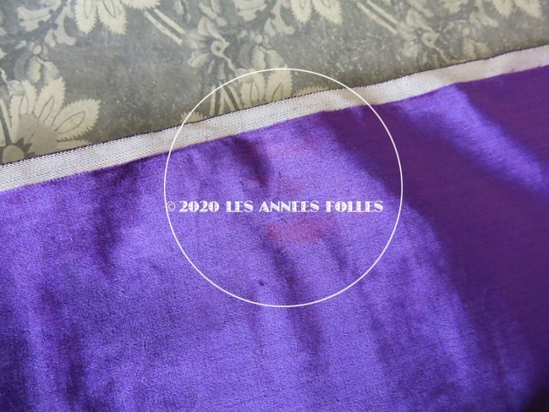 画像4: 19世紀末 アンティーク ファブリック シルク製 ベルベット 紫　